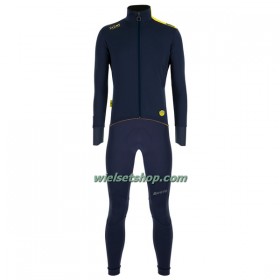 Fietskleding (Fietsshirt Lange Mouw + Lange Koersbroek) 2022 Ronde van Frankrijk - Donkerblauw